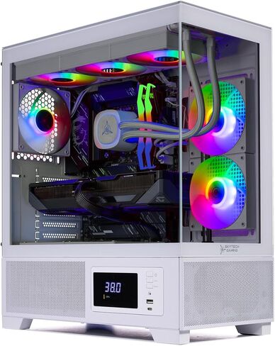 Skytech Azure 3 Plus Gaming PC Desktop ، Ryzen 9 9900x 4.4 GHz (5.6GHz Turbo) ، AMD RX 9070 XT 16GB ، 2TB Gen4 NVME SSD ، 32GB DDR5 RAM 5200 RGB ، in Kuwait