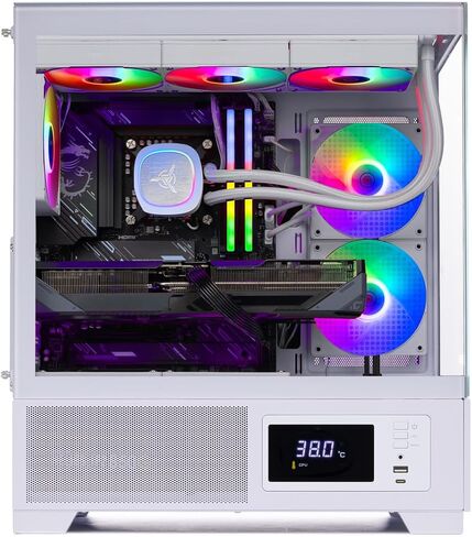 Skytech Azure 3 Plus Gaming PC Desktop ، Ryzen 9 9900x 4.4 GHz (5.6GHz Turbo) ، AMD RX 9070 XT 16GB ، 2TB Gen4 NVME SSD ، 32GB DDR5 RAM 5200 RGB ، in Kuwait