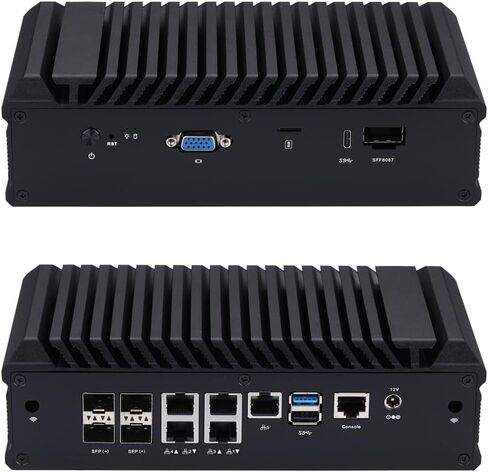 Qotom 32GB RAM 1TB NVME SSD 4X 10G SFP+ 5X i226V B3 2.5G LAN Atom C3758R 8 Core Processor 2.4 GHz in Kuwait