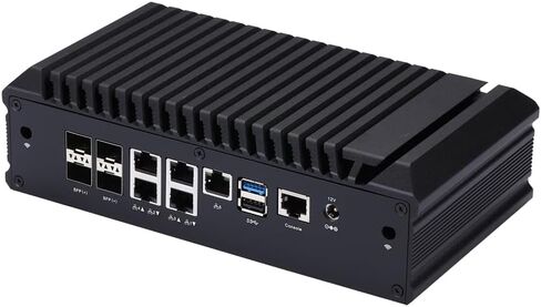 Qotom 32GB RAM 1TB NVME SSD 4X 10G SFP+ 5X i226V B3 2.5G LAN Atom C3758R 8 Core Processor 2.4 GHz in Kuwait