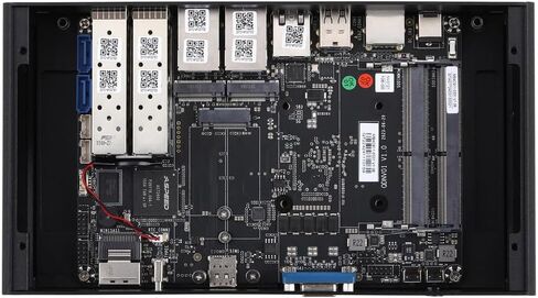 Qotom 32GB RAM 1TB NVME SSD 4X 10G SFP+ 5X i226V B3 2.5G LAN Atom C3758R 8 Core Processor 2.4 GHz in Kuwait