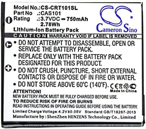 CAS101, 750mAh Battery Replacement for Creative Vado, Vado Pocket HD, Vado Video Cam, VF0570 in Saudi Arabia