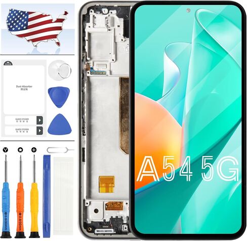 OLED for Samsung Galaxy A54 5G SCREEM بديل لـ Samsung Galaxy A54 5G SM-A546V SM-A546U LCD Display Response Screen Assection Assection مع أداة 6.4 "(أسود مع حجم كبير الحجم) in Kuwait