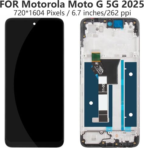 استبدال الشاشة لـ Motorola G 5G 2025 Display ، 6.7 "لـ Motorola Moto G 5G 2025 شاشة LCD شاشة عرض اللمس أرقامًا كاملة التجميع XT2513V XT2513-1 XT2513-2 LCD KIT مع إطار +أدوات in Kuwait