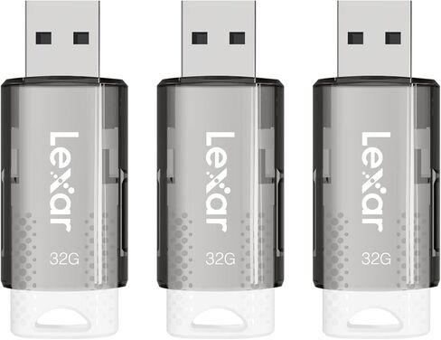 LEXAR® JUMPDRIVE® S60 USB 2.0 Flash Drives ، 32GB ، Black ، Pack of 3 محركات فلاش ، LJDS60-32GB3NNU in Saudi Arabia