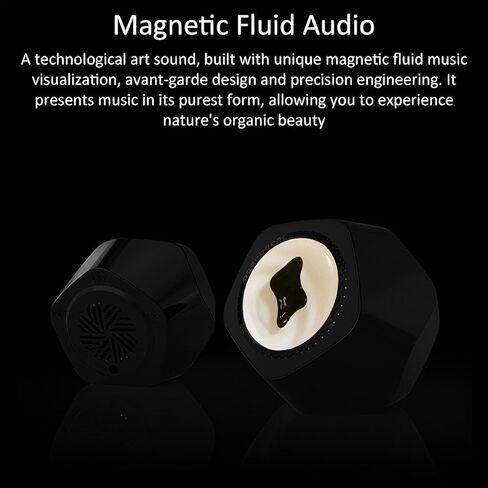 مكبر صوت Bluetooth Ferrofluid 5.3 ， رقص صوت صوتي حساس للموسيقى ， زميل في سم السائل المغناطيسي ماتي ， عرض مكتب للطاولة ، غرفة نوم ، مكتب ، لعشاق الموسيقى (أبيض) in Kuwait