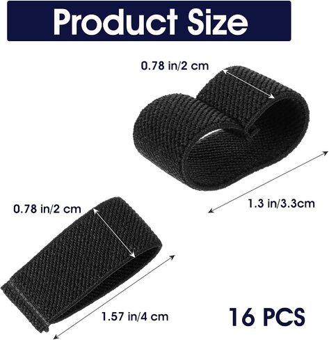 Giantree 30-Pack Elastic Belt Loops, Nylon Belts Loop Holder, Backpack Strap Holder, Elastic Belt Loop for 1.5" Wide Duty Belts Police Gear Accessories Strap Loops (Black) in Saudi Arabia