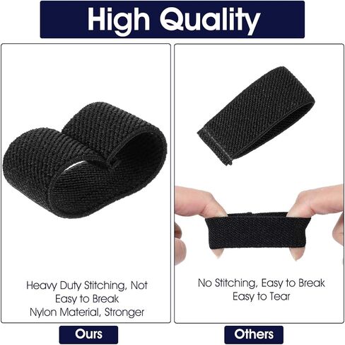 Giantree 30-Pack Elastic Belt Loops, Nylon Belts Loop Holder, Backpack Strap Holder, Elastic Belt Loop for 1.5" Wide Duty Belts Police Gear Accessories Strap Loops (Black) in Saudi Arabia