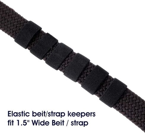 Giantree 30-Pack Elastic Belt Loops, Nylon Belts Loop Holder, Backpack Strap Holder, Elastic Belt Loop for 1.5" Wide Duty Belts Police Gear Accessories Strap Loops (Black) in Saudi Arabia