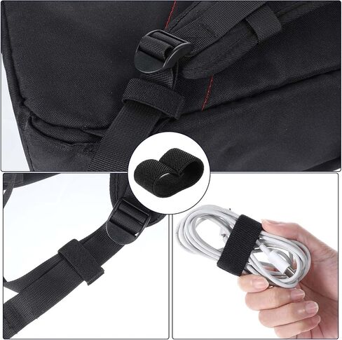 Giantree 30-Pack Elastic Belt Loops, Nylon Belts Loop Holder, Backpack Strap Holder, Elastic Belt Loop for 1.5" Wide Duty Belts Police Gear Accessories Strap Loops (Black) in Saudi Arabia