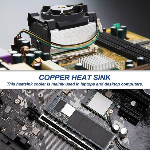 PATIKIL M.2 2280 Nvme SSD Heatsink Kit 70x22x3mm, 2 Pcs Laptop Memory Heatsink Copper Cooling Thermal Pad Radiator Cooler for Laptop, Black in Kuwait