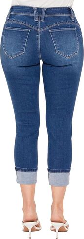 YMI Jeans Women Petite Wannabetta Butt Mega Cuff Ankle in Kuwait