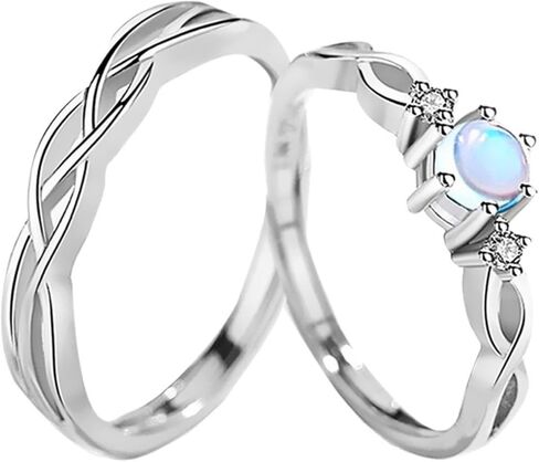 HUASAI خواتم زوجين لBf Gf مطابقة الخنصر خواتم مطابقة للأزواج حلقات الوعد أنا أحبك خواتم حلقات العلاقة للمسافات الطويلة مجوهرات هدايا لعيد الحب الذكرى in Kuwait