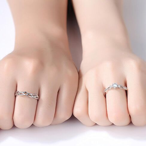 HUASAI خواتم زوجين لBf Gf مطابقة الخنصر خواتم مطابقة للأزواج حلقات الوعد أنا أحبك خواتم حلقات العلاقة للمسافات الطويلة مجوهرات هدايا لعيد الحب الذكرى in Kuwait