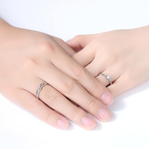 HUASAI خواتم زوجين لBf Gf مطابقة الخنصر خواتم مطابقة للأزواج حلقات الوعد أنا أحبك خواتم حلقات العلاقة للمسافات الطويلة مجوهرات هدايا لعيد الحب الذكرى in Kuwait