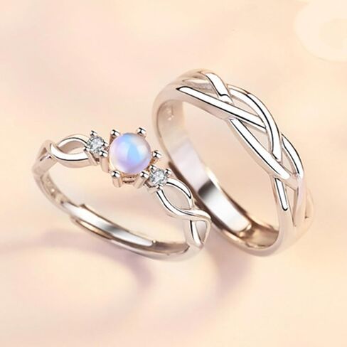 HUASAI خواتم زوجين لBf Gf مطابقة الخنصر خواتم مطابقة للأزواج حلقات الوعد أنا أحبك خواتم حلقات العلاقة للمسافات الطويلة مجوهرات هدايا لعيد الحب الذكرى in Kuwait