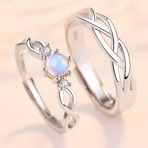 HUASAI خواتم زوجين لBf Gf مطابقة الخنصر خواتم مطابقة للأزواج حلقات الوعد أنا أحبك خواتم حلقات العلاقة للمسافات الطويلة مجوهرات هدايا لعيد الحب الذكرى in Kuwait