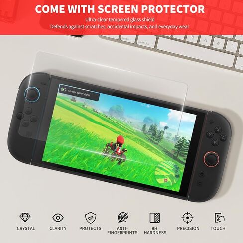 حالة حمل Cenndron لـ Nintendo Switch 2 (2025) مع 20 لعبة من خراطيش ألعاب ، حماية مقاومة للخدش وحماية قوية لحالة التبديل 2 ، واقي شاشة سفر القشرة الصلبة الواقية in Saudi Arabia