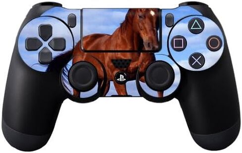 Mayyskins الجلد متوافق مع Sony PS4 Controller - Horse | غلاف الالتفاف الواقي ، الدائم ، والفريد من نوعه | من السهل تطبيق الأنماط وإزالتها وتغييرها | صنع في الولايات المتحدة in Saudi Arabia