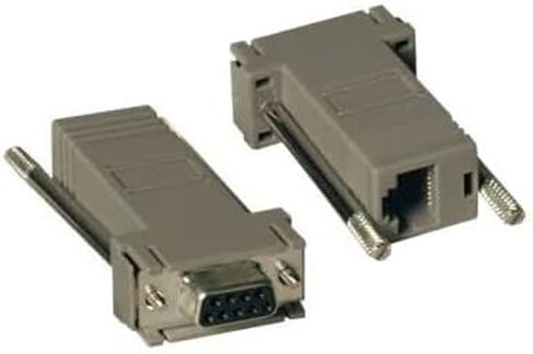 Tripp Lite Eaton P450-000 RS232 Null Modem Modular Adapter Kit, 2-Pack DB9F to RJ45F, Serial Network Converter 100 ft Range, Gray, Wired, Cloud Care Pre-Configured Bundle Eligible (10 Pack) in Saudi Arabia