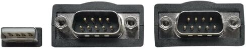 Tripp Lite U209-006-2 USB to Serial Adapter Cable FTDI, 2-Port RS-232 DB9, 6 ft, COM Retention, Windows/Mac/Linux, Black, Cloud Care Pre-Configured Bundle Eligible (50 Pack) in Saudi Arabia
