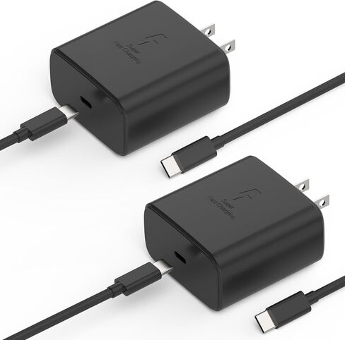 45W Super Fast Charger USB C PPS with 6FT Cable (2 Pack), Type C Charging Block for Samsung Galaxy S25 Ultra/S25/S25+, Z Fold 6/5/4, Z Flip 6/5/4, S24/S23/S22/S21, Galaxy Tab S9/S8, Note 10+ in Saudi Arabia