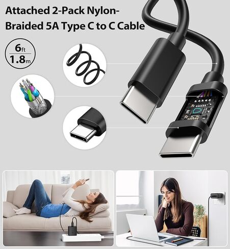 45W Super Fast Charger USB C PPS with 6FT Cable (2 Pack), Type C Charging Block for Samsung Galaxy S25 Ultra/S25/S25+, Z Fold 6/5/4, Z Flip 6/5/4, S24/S23/S22/S21, Galaxy Tab S9/S8, Note 10+ in Saudi Arabia