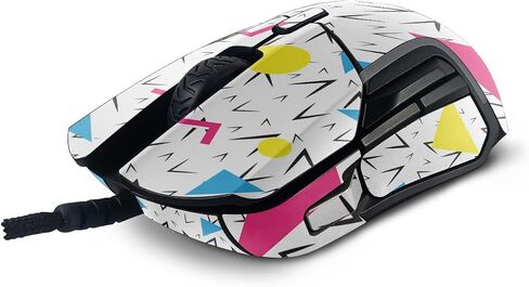 MightySkins Skin Compatible with SteelSeries Rival 5 Gaming Mouse - 90s Fun | Protective, Durable, and Unique Vinyl Decal wrap Cover | Easy to Apply, Remove, and Change Styles | Made in The USA in Saudi Arabia