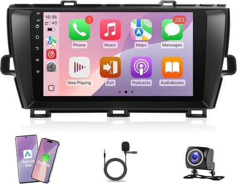 Car Stereo Radio for Toyota Prius 2010 2011 2012 2013 2014 2015, with Wireless Carplay, Android Auto, FM, Plug and Play Wiring Harness, GPS Navigation, SWC,MIC (Style 2 with J.B.L&Large Screen) in Saudi Arabia