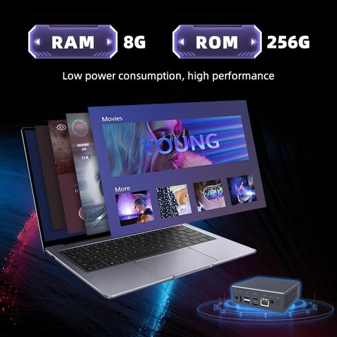 Yanke Mini PC Windows 11 ، Intel N5095 Mini Computers (Turbo 2.9Ghz) ، 8GB RAM 256GB SSD MICRO COMPUTERS ، 4K HDMI عرض مزدوج ، التعليم/الأعمال/المنزل/المكتب/الصناعي (16+512) in Saudi Arabia