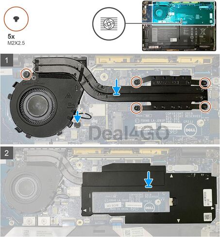 CPU Cooling Fan 0PJG0 00PJG0 2V3MP 02V3MP Replacement for Dell Latitude 14 7410 2-in-1 in Saudi Arabia