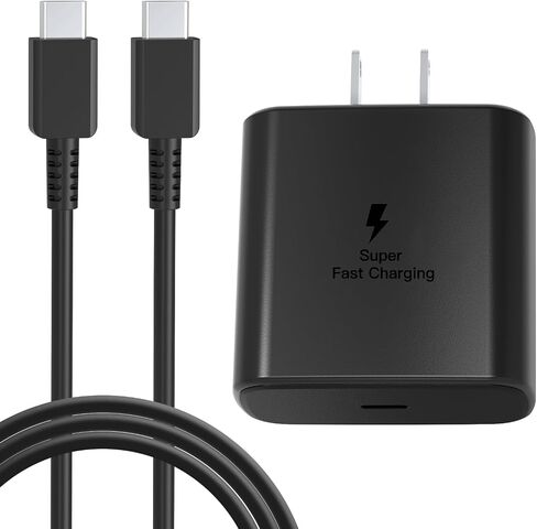 45W Samsung Super Fast Charger Block ، Type C كتلة شحن سريعة مع كابل الشاحن USB C 3 قدم متوافق مع Samsung Galaxy S24 S22 S22 S21 S21+/S21 Ultra/S20/S20 Ultra/Note 20 Ultra in Kuwait