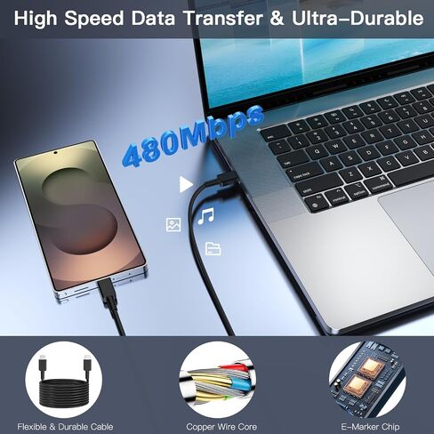 45W Samsung Super Fast Charger Block ، Type C كتلة شحن سريعة مع كابل الشاحن USB C 3 قدم متوافق مع Samsung Galaxy S24 S22 S22 S21 S21+/S21 Ultra/S20/S20 Ultra/Note 20 Ultra in Kuwait