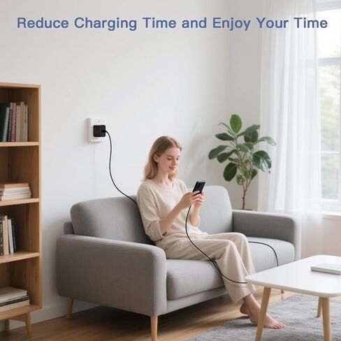 45W Samsung Super Fast Charger Block ، Type C كتلة شحن سريعة مع كابل الشاحن USB C 3 قدم متوافق مع Samsung Galaxy S24 S22 S22 S21 S21+/S21 Ultra/S20/S20 Ultra/Note 20 Ultra in Kuwait