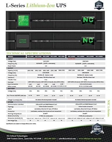 N1C L-Series Lithium 1000va 1 KVA 120V Lithium-Ion UPS in Saudi Arabia