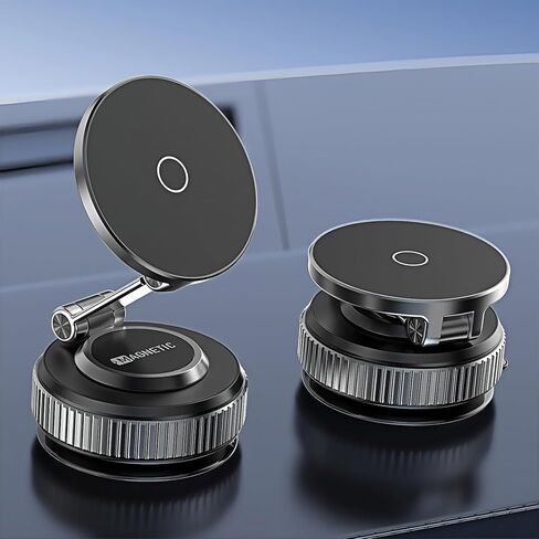 2026 Upgraded 360°Reinforced Nano Magnetic Phone Holder for Car, Adhesive car Phone Holder with 98+LBS Strongest Suction & 3000gf, for Your Car/Gym/iPhone & Android (Black) in Kuwait