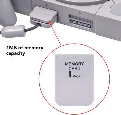 بطاقة ذاكرة POMOMEA Game Console 1MB لـ PS1 عالية السرعة لعبة 1 ميجا ، وحدة التحكم في ألعاب الفيديو ، لبطاقة الذاكرة البديلة لنظام الألعاب (2 قطعة) in Kuwait
