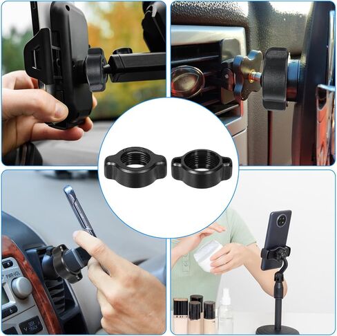 6 PCS Tightening Nut for Replacement Car Mount Screw-On, Car Phone Mount Replacement Parts Tightening Nut for 17mm Ball-Joint Fixed Adapter Head Bracket Holder Ring for DVR Camcorder Wireless Charger in Saudi Arabia
