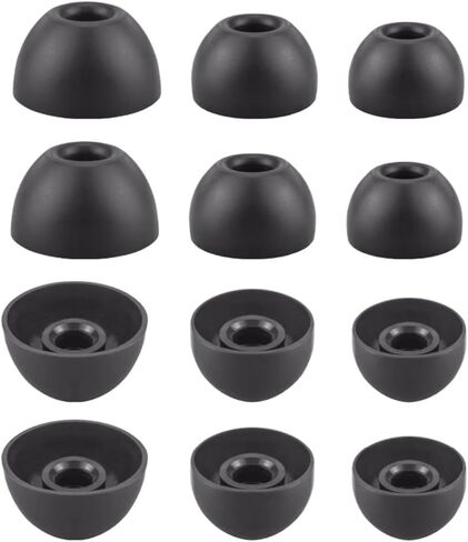 Replacement Ear Tips for Beats Fit Pro, Beats Studio Buds+, Beats Studio Buds, Beats Solo Buds Silicone Earbuds Washable Noise Isolation, Fit in The Charging Case, 6 Pairs S/M/L (Black) in Saudi Arabia