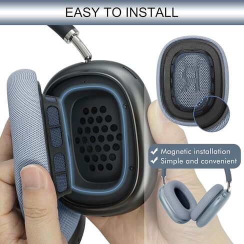 Gevo ترقية وسائد الأذن بديلة أذن لـ 2024 Apple Airpods New Aprods Max Headons ، و Protin Leather Ear Cover مع رغوة الذاكرة والمغناطيس للهواء الطازج (الأرجواني) in Kuwait