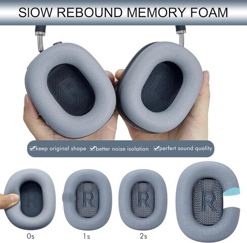 Gevo ترقية وسائد الأذن بديلة أذن لـ 2024 Apple Airpods New Aprods Max Headons ، و Protin Leather Ear Cover مع رغوة الذاكرة والمغناطيس للهواء الطازج (الأرجواني) in Kuwait