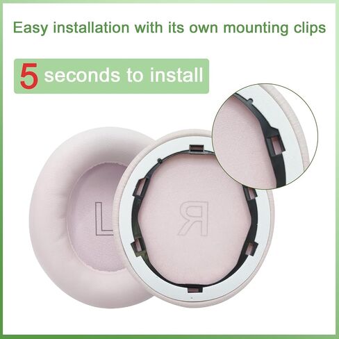hopopower Replacement Earpads for Anker Soundcore Life Q30 Q30BT Q35 Headphones, Ear Pads Cushions with Softer Protein Leather, Noise Isolation Foam (Black) in Saudi Arabia