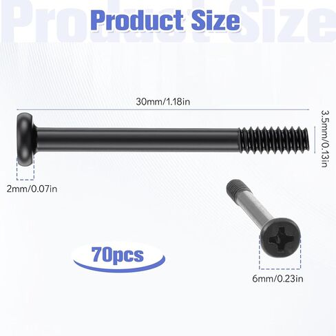 70PCS Computer Cooling Fan Mount Screws Kit, Desktop Computer Power Supply Fans Long Screw, Black Radiator Fans Screw, Computers Case Fan Part for Water Cooling Exhaust Fixing in Saudi Arabia