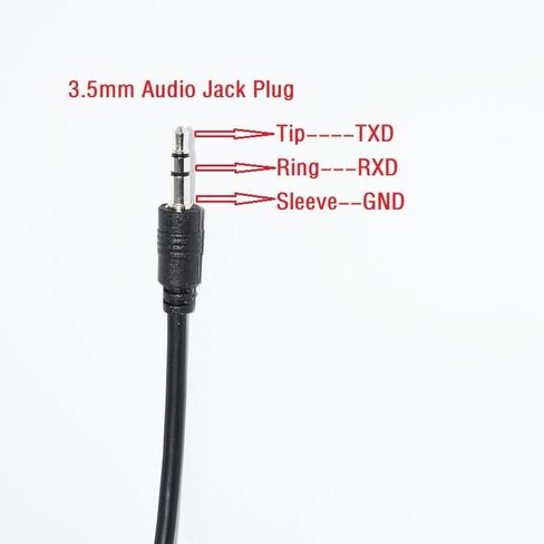 FT232RL CHIP USB RS232 to TRS 3.5MM Stereo Audio Jack AJ Serial Programming Cable USB-RS232-AJ Serial Converter KABLE(1.8m,T-TXD R-GND S-RXD) in Saudi Arabia