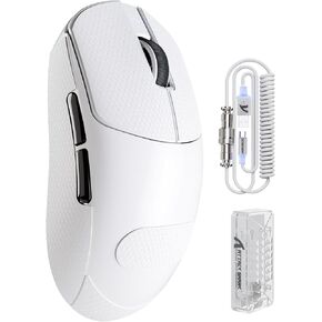 ATTACK SHARK X8 PRO Wireless Gaming Mouse,PAW 3395PRO Sensor,40K DPI,Tri-Mode,8K Polling,55g Ultra-Light,Broadcom 52840 MCU Chip,Programmable Mice with Coiled Cable for PC/MAC/Win-Black&Tape in Saudi Arabia