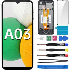 لاستبدال شاشة Samsung Galaxy A03 Core مع إطار LCD Display Discitizer Full Assembly Fix Glass مع أدوات الإصلاح مجموعة SM-A032F (A032F/DS A032M/DS) in Kuwait