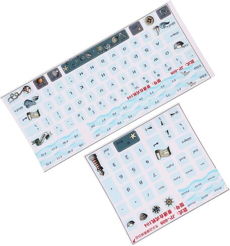 ملصقات لوحة المفاتيح لمفاتيح 84-108 ، ملصقات Keycap Cartoon Sea Cartoon PVC ، متوافقة مع معظم لوحات المفاتيح الميكانيكية ، الانتهاء in Kuwait