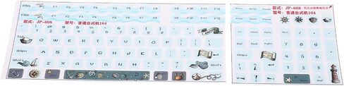 ملصقات لوحة المفاتيح لمفاتيح 84-108 ، ملصقات Keycap Cartoon Sea Cartoon PVC ، متوافقة مع معظم لوحات المفاتيح الميكانيكية ، الانتهاء in Kuwait