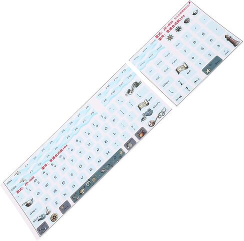 ملصقات لوحة المفاتيح لمفاتيح 84-108 ، ملصقات Keycap Cartoon Sea Cartoon PVC ، متوافقة مع معظم لوحات المفاتيح الميكانيكية ، الانتهاء in Kuwait