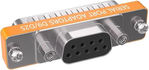 DB9 Female to DB25 Male Low Profile at Modem Mini Adapter, Orange (F/M) in Saudi Arabia
